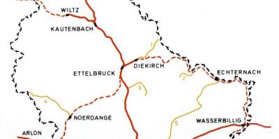 Kaart van Luxemburg stasie