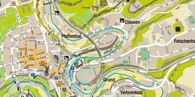 Kaart van Luxemburg straat